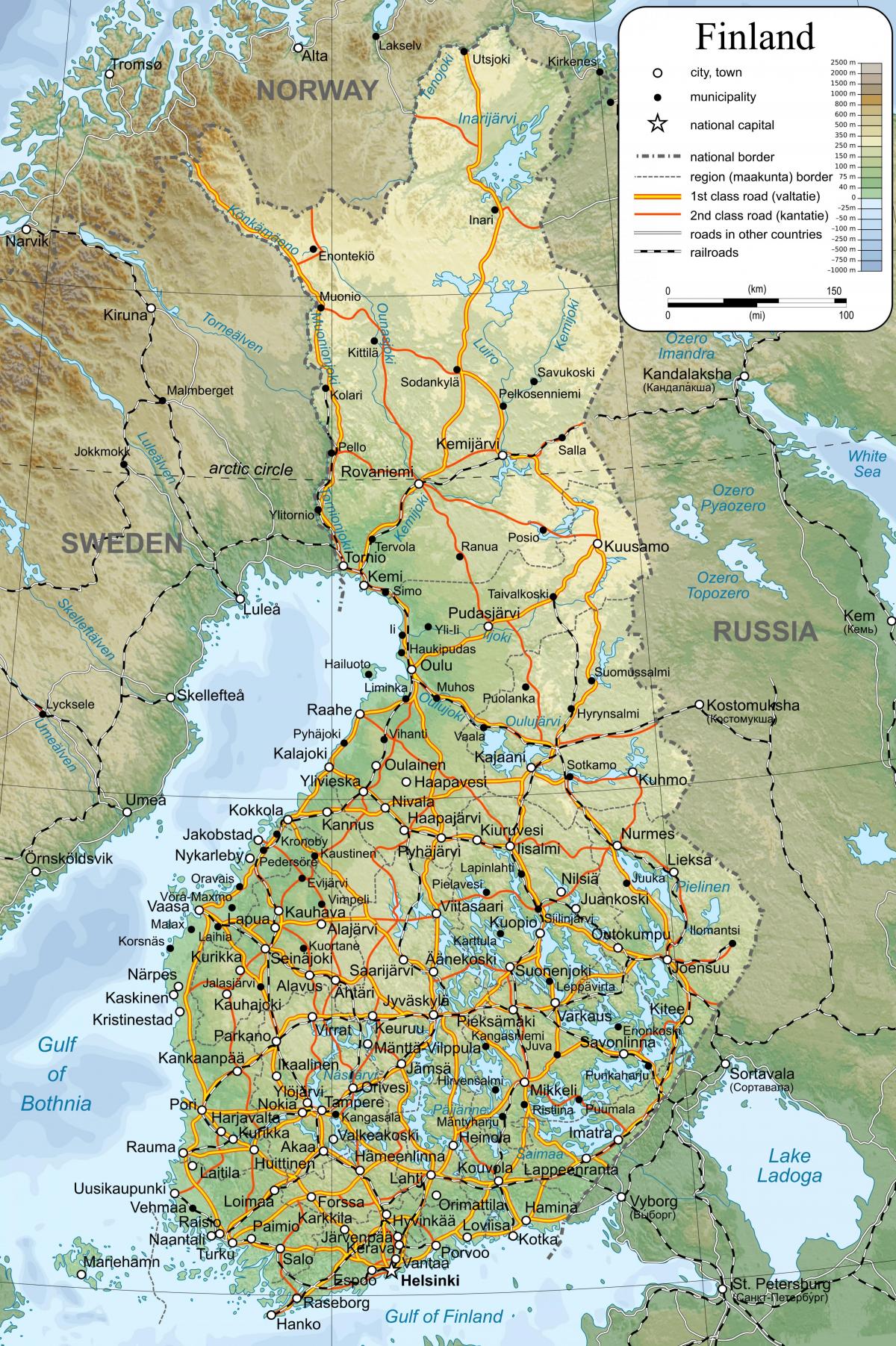 핀란드에는 세계 지도