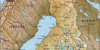 지도 핀란드의 지형